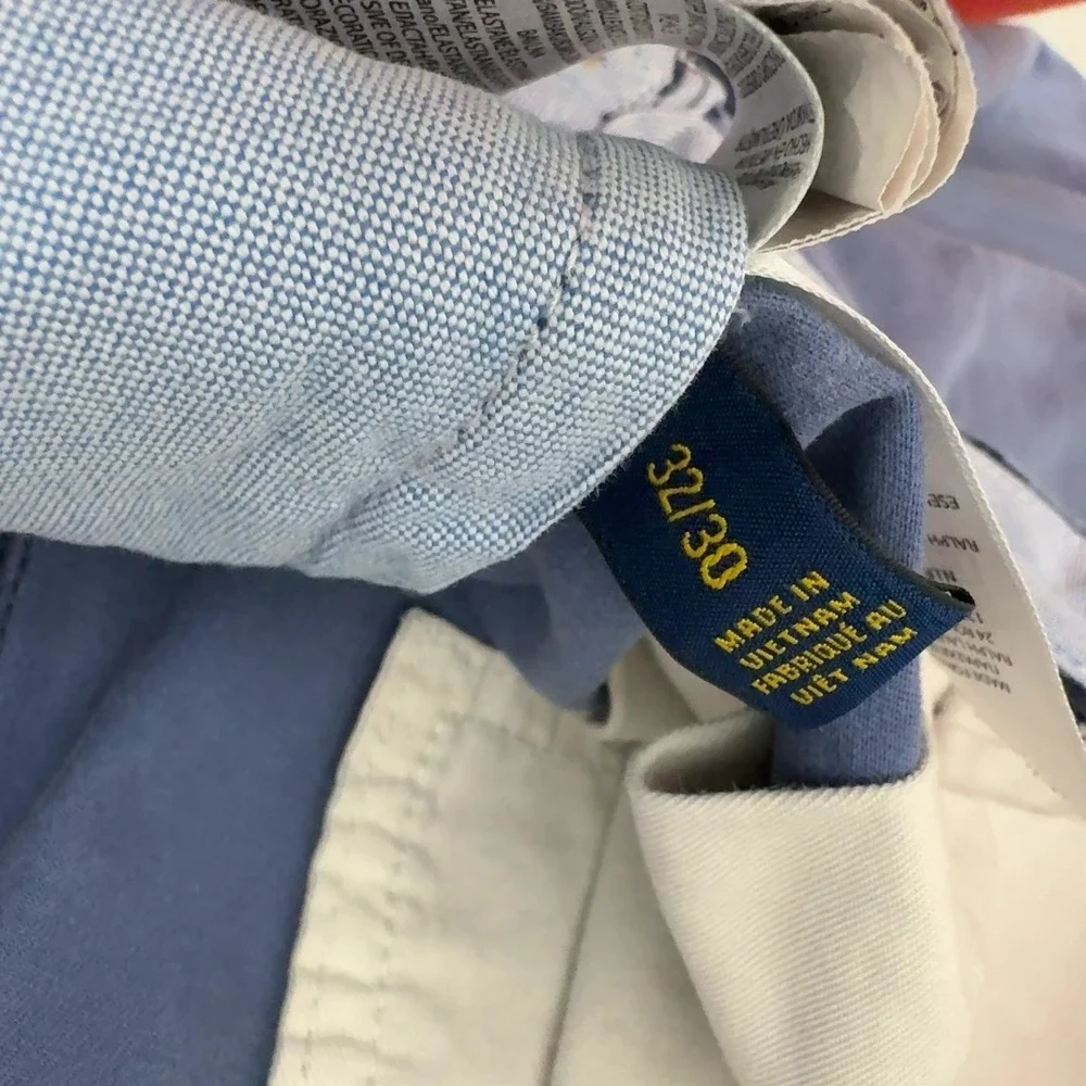 Polo Ralph Lauren Pants Mens 32/30 Blue Cotton Stretch Straight Fit Chino Casual